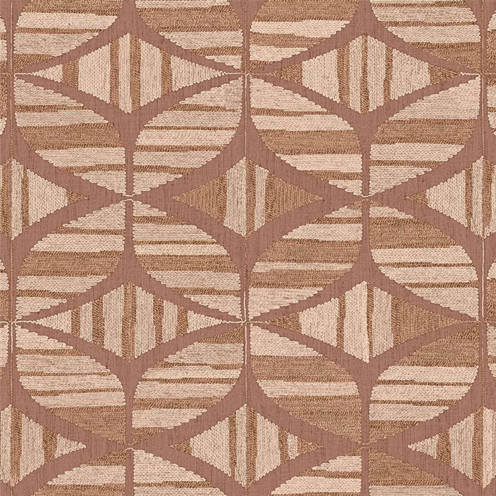 Papel pintado geométrico en marrón y beige · Casamance Broderies 76982752