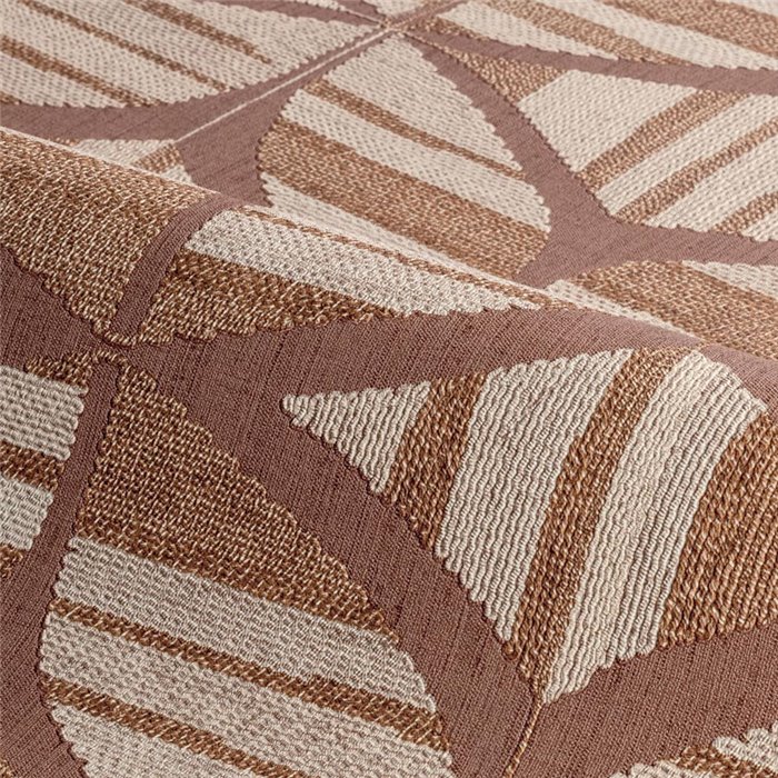 Papel pintado geométrico en marrón y beige · Casamance Broderies 76982752
