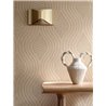 Wallpaper with modern wavy shapes in relief · Casamance Broderies 76993364