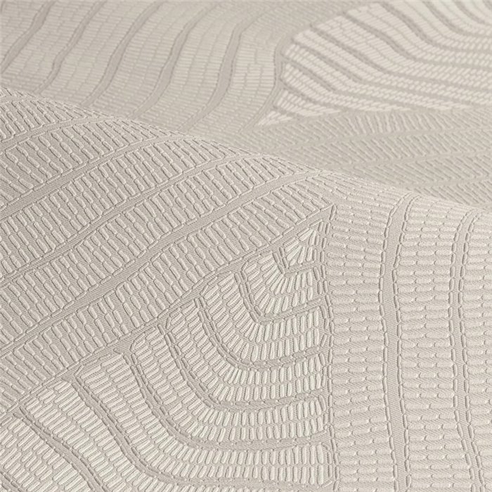 Papel pintado de hojas alargadas en beige grège · Casamance Broderies 76993466