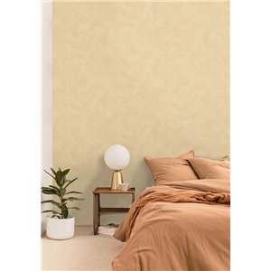 Papier peint beige effet stuc 2