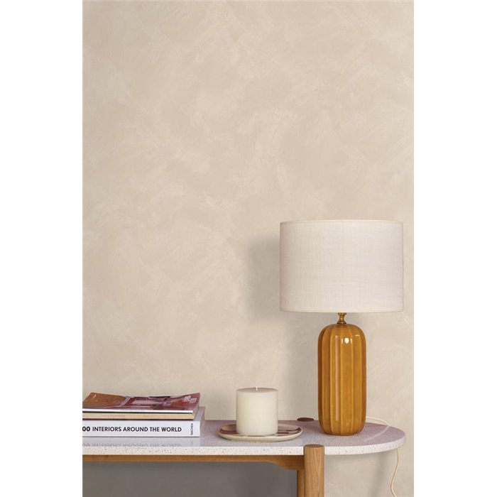 Papel pintado de textura suave en beige · Caselio Chalk 106081387