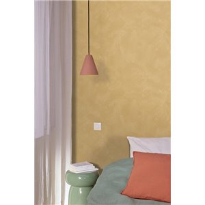 Papier peint effet stuc brun chaud 2