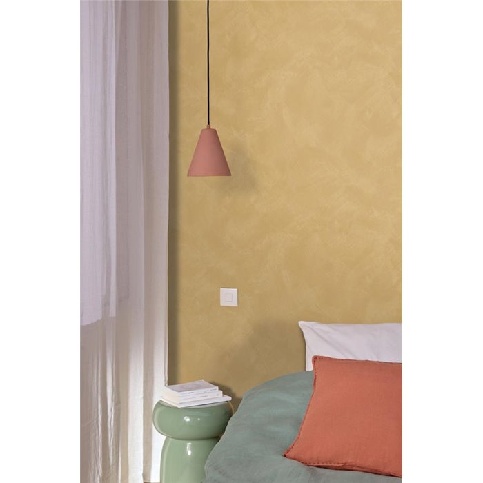 Papier peint effet stuc brun chaud · Caselio Chalk 106081420