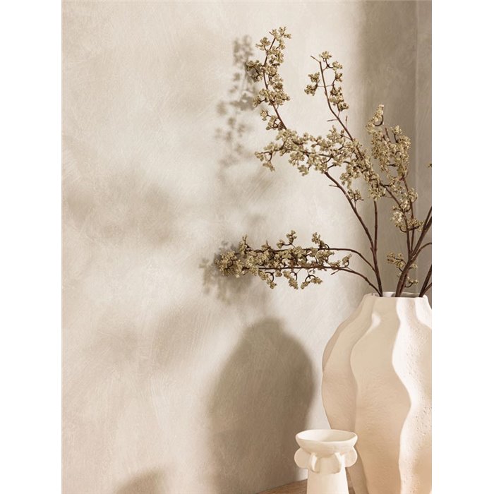Beige Tapete mit glattem Stuckeffekt · Caselio Chalk 106081678