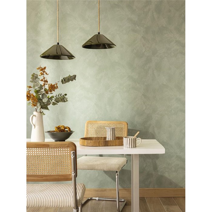 Papel pintado efecto estuco verde · Caselio Chalk 106087456