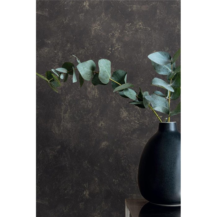 Papier peint texturé sombre style industriel · Caselio Chalk 106999002