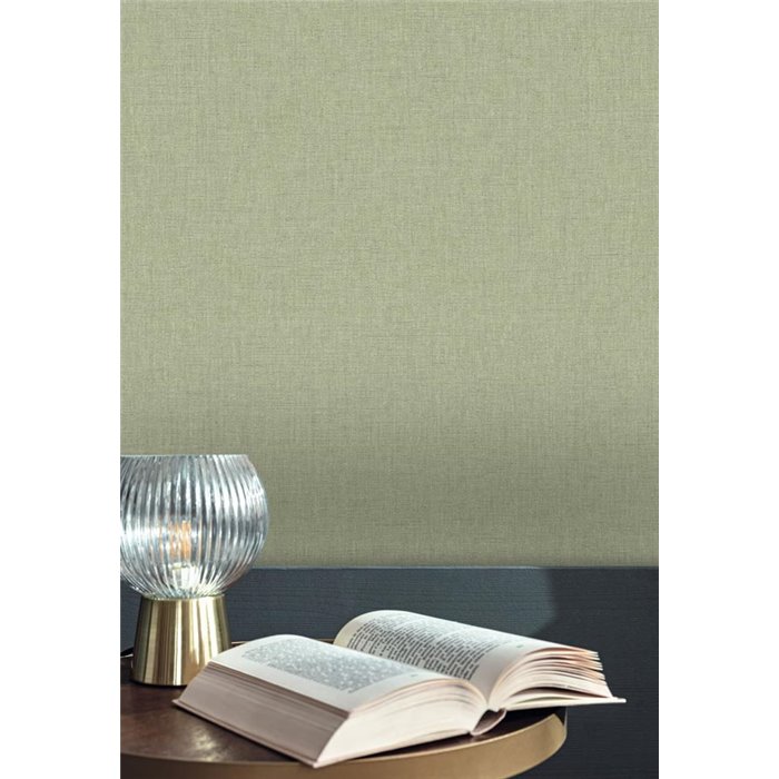 Papel pintado textura textil verde claro · Caselio Maison Simeon 103227410