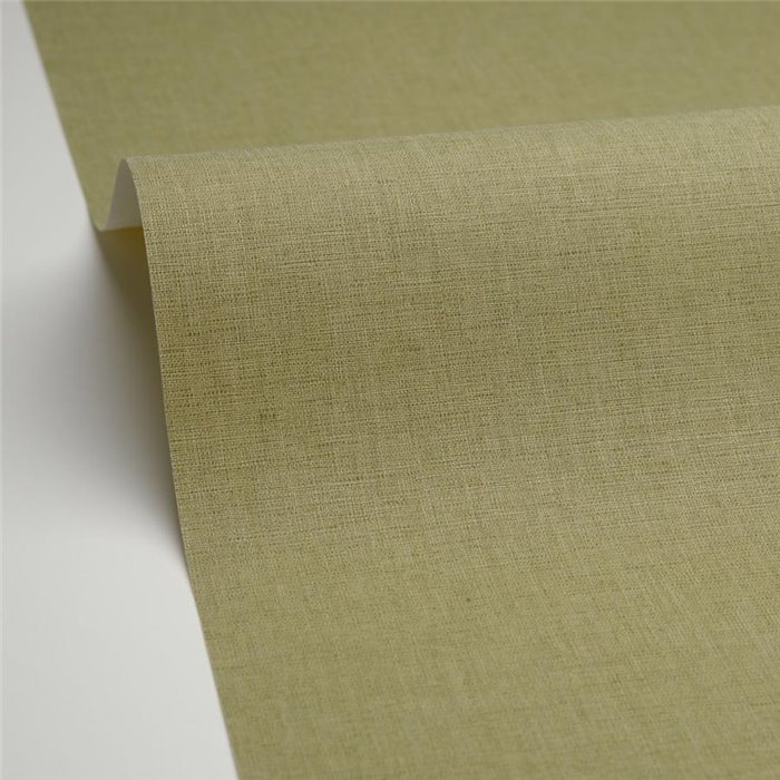 Papier peint vert olive à texture textile · Caselio Maison Simeon 103227412
