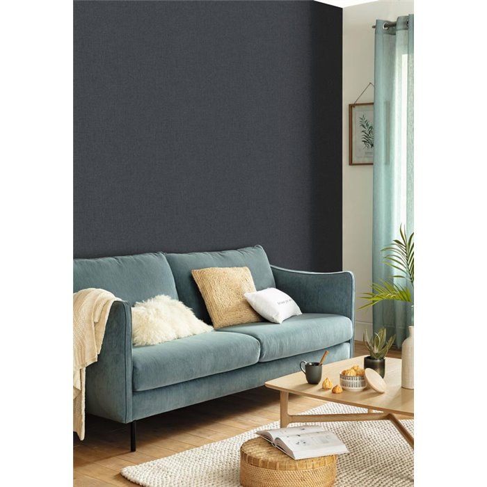 Dark grey textile texture wallpaper · Caselio Maison Simeon 103229610