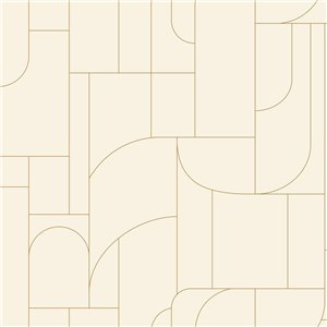 Papel pintado geométrico minimalista beige