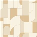Papel pintado geométrico beige contemporáneo · Caselio Maison Simeon 107390387