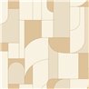Papel pintado geométrico beige contemporáneo
