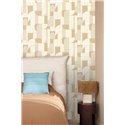 Contemporary beige geometric wallpaper · Caselio Maison Simeon 107390387