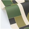 Large-scale geometric wallpaper in green tones · Caselio Maison Simeon 107390463