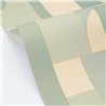 Geometric wallpaper in green and beige tones · Caselio Maison Simeon 107390475