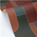 Papel pintado geométrico con líneas doradas · Caselio Maison Simeon 107390745