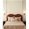 Art Deco wallpaper with stylized plant motifs · Caselio Maison Simeon 107400103