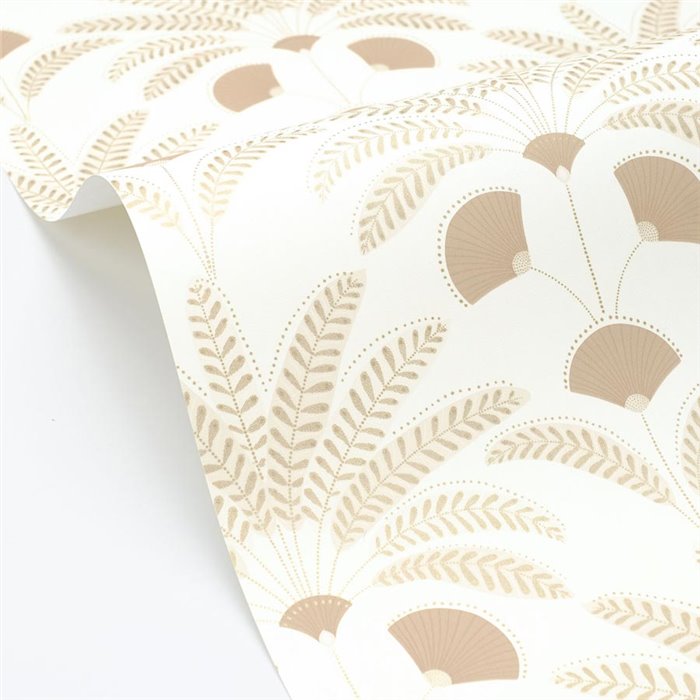 Papier peint Art déco motifs végétaux stylisés · Caselio Maison Simeon 107400103