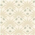 Papel pintado floral estilizado en verde eucalyptus · Caselio Maison Simeon 107400414