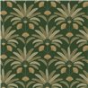 Art Déco Tapete mit Blättern und Fächern in Dunkelgrün · Caselio Maison Simeon 107400451