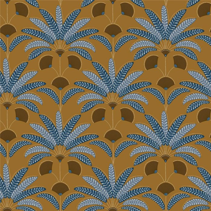 Papel pintado con patrón art déco vegetal · Caselio Maison Simeon 107400728