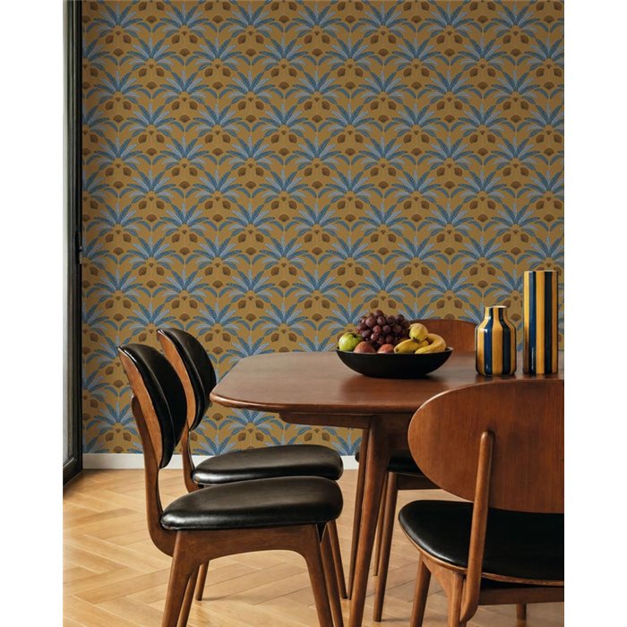 Tapete mit Art-Déco-Pflanzenmuster · Caselio Maison Simeon 107400728