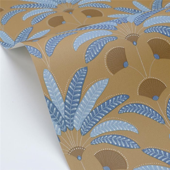 Papel pintado con patrón art déco vegetal · Caselio Maison Simeon 107400728