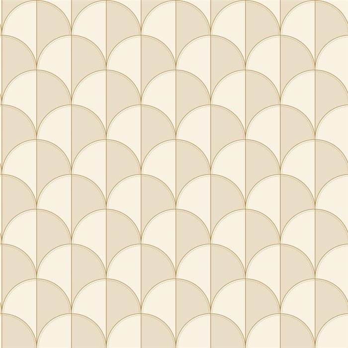 Papel pintado geométrico de escamas beige · Caselio Maison Simeon 107410103