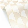Papel pintado geométrico de escamas beige · Caselio Maison Simeon 107410103