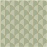 Papel pintado geométrico Art Déco verde y dorado