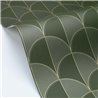 Papel pintado Art Déco con arcos dorados sobre verde · Caselio Maison Simeon 107414126