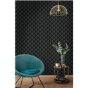 Geometrische Tapete mit goldenen Linien · Caselio Maison Simeon 107419043