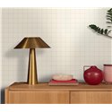 Papel pintado de cuadrícula beige minimalista · Caselio Maison Simeon 107420157