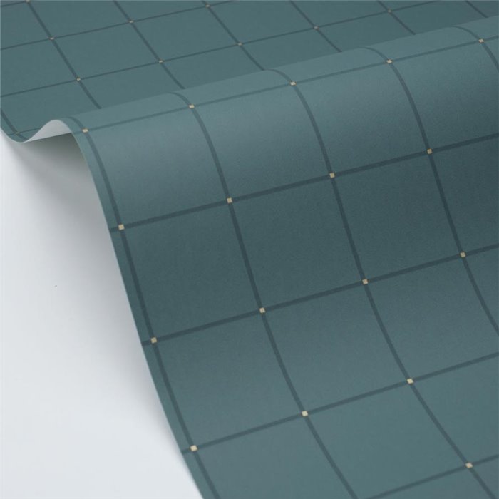Papier peint à carreaux bleus avec points · Caselio Maison Simeon 107426379