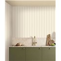 Papel pintado de rayas verdes y líneas doradas · Caselio Mix & Stripes 107757020