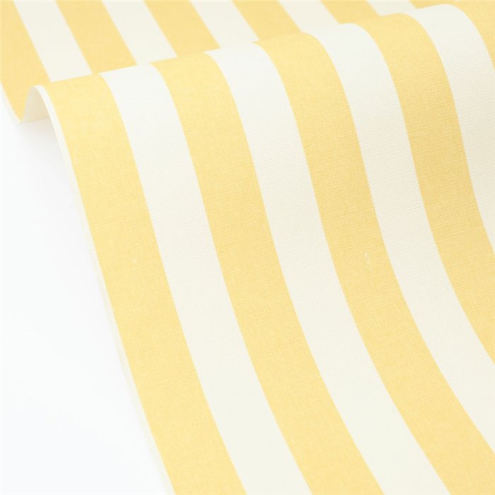 Papel pintado de rayas verticales clásicas amarillas · Caselio Mix & Stripes 107762020