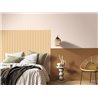 Papel pintado de rayas beige con aspecto textil · Caselio Mix & Stripes 107764028