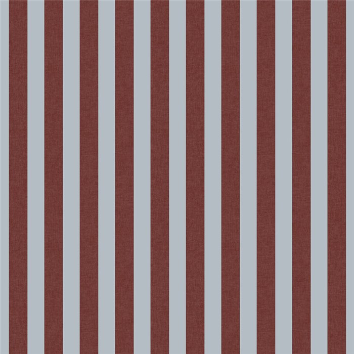 Striped wallpaper in burgundy and blue textile effect · Caselio Mix & Stripes 107766089