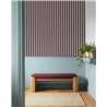 Striped wallpaper in burgundy and blue textile effect · Caselio Mix & Stripes 107766089