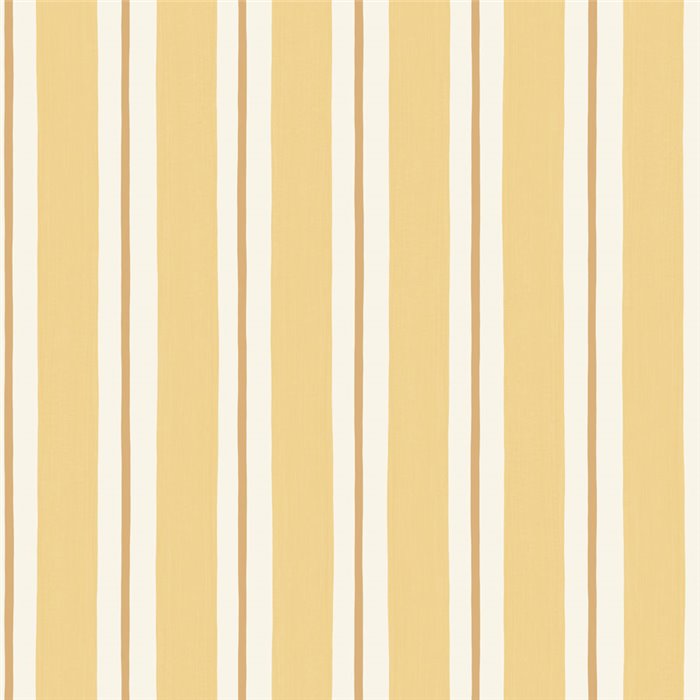 Yellow striped wallpaper with watercolor effect · Caselio Mix & Stripes 107812020