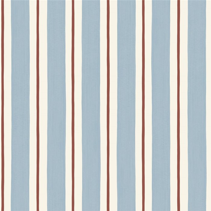 Zeitgenössische blaue und braune Streifentapete · Caselio Mix & Stripes 107816074