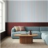 Papel pintado rayas azules y marrones estilo contemporáneo · Caselio Mix & Stripes 107816074