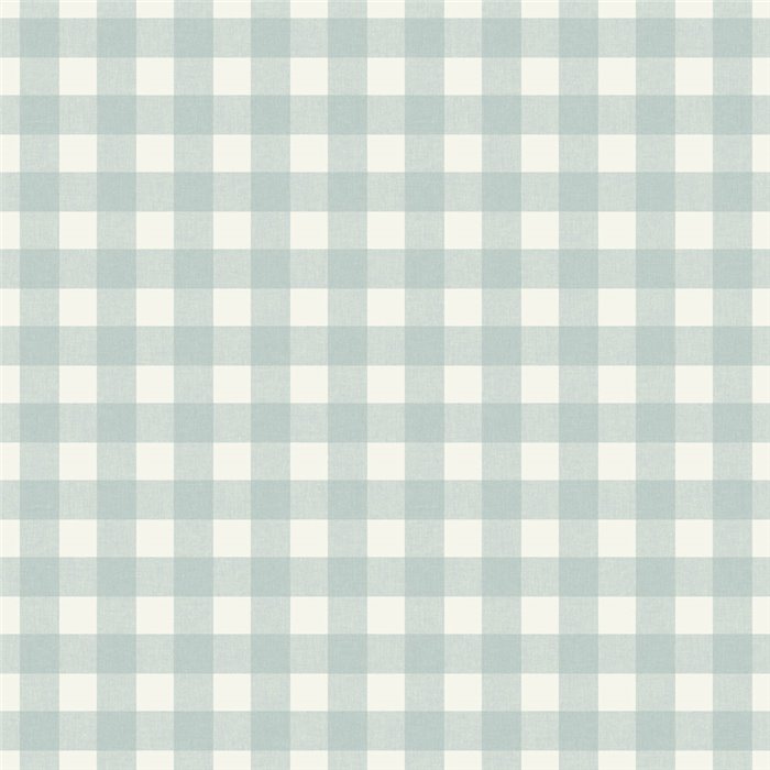 Papel pintado cuadros vichy clásicos azul y blanco · Caselio Happy Kids Club 104426053