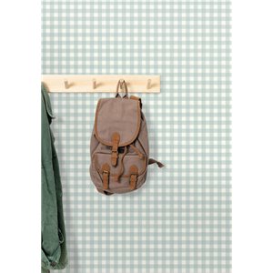 Papel pintado cuadros vichy clásicos azul y blanco 2
