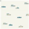 Papel pintado infantil coches en azul y beige