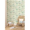 Wildflower and Green Leaf Wallpaper · Caselio Happy Kids Club 107580749