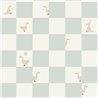 Children's wallpaper with geese and checkered pattern