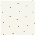Papel pintado de corazones dorados · Caselio Happy Kids Club 107600271