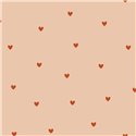 Papier peint avec petits cœurs orange sur beige · Caselio Happy Kids Club 107604850